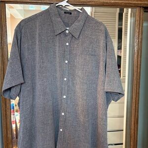 Classic Gray Button-Down Shirt for Men